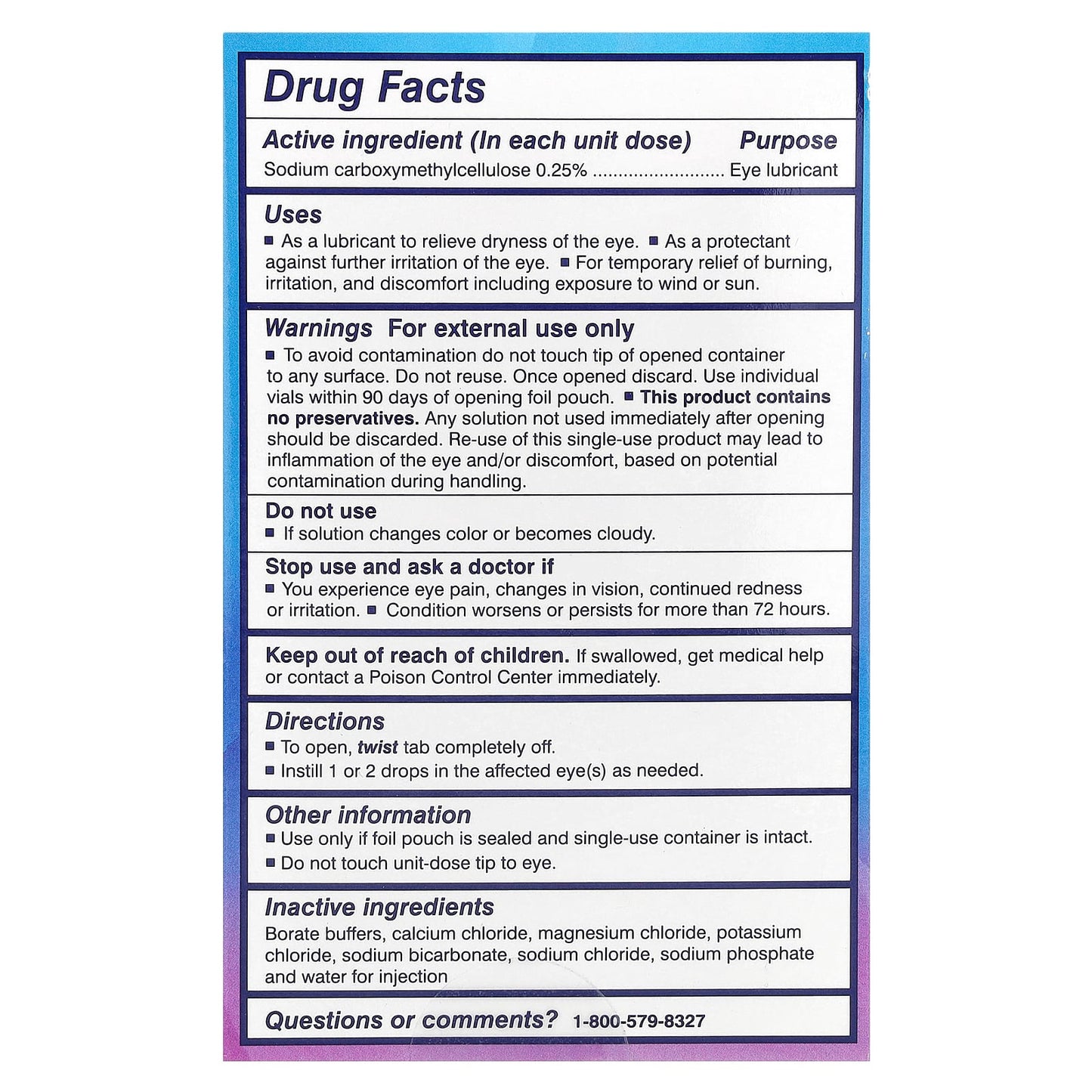 TheraTears, Dry Eye Therapy, Lubricant Eye Drops, 30 Sterile Single-Use Vials - Image 2