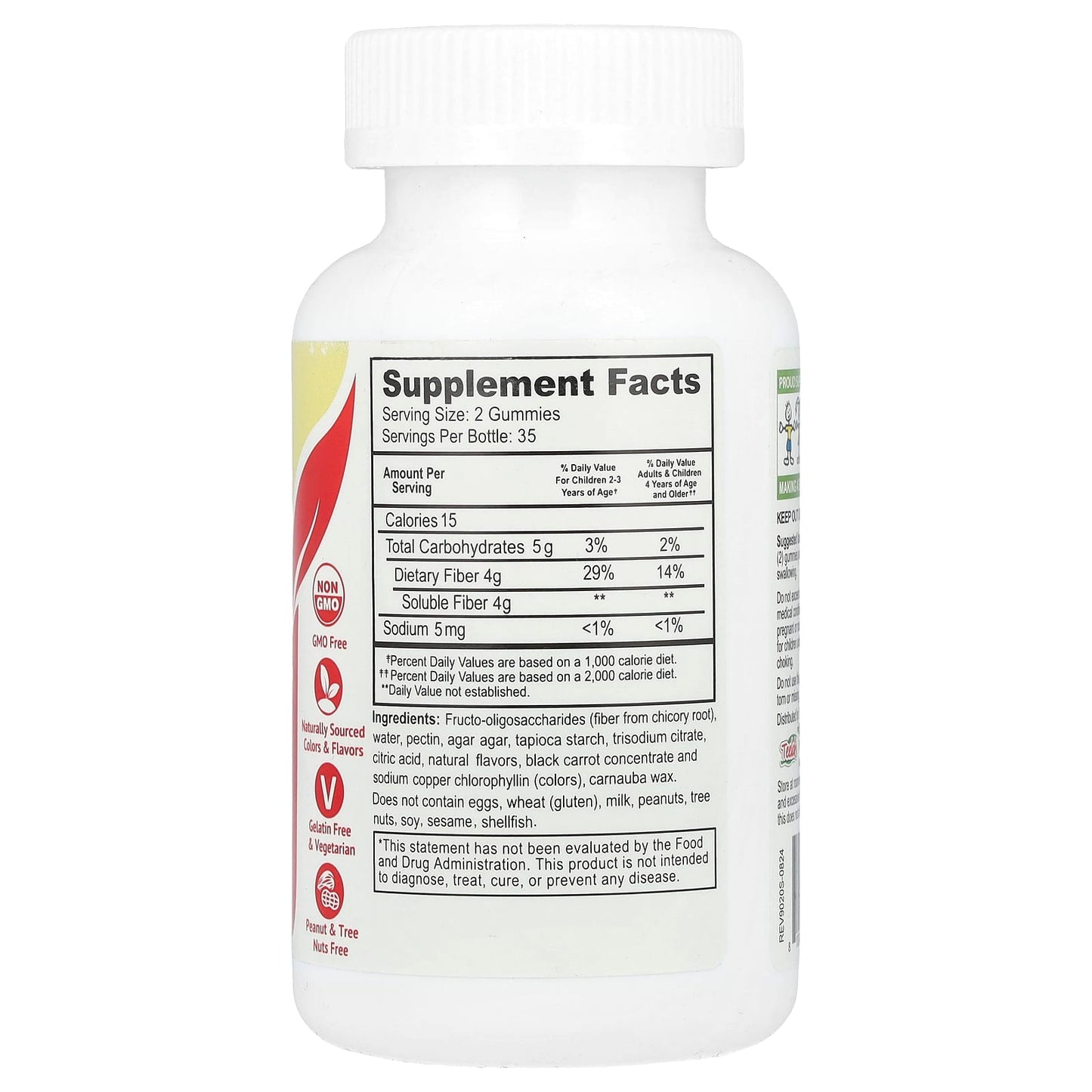YumVs, Kids™, Prebiotic Fiber Zero Gummies, Berry, 70 Gummies - Image 2