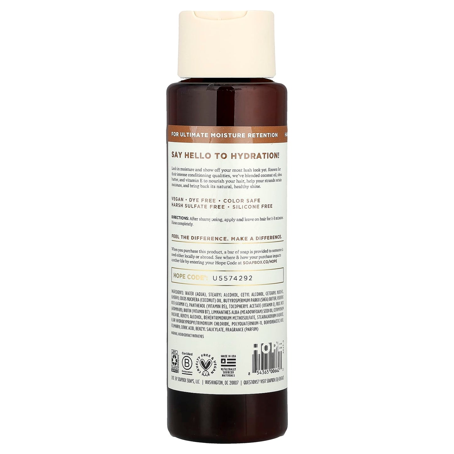 Soapbox, Deep Moisture Conditioner, Coconut & Shea, 16 fl oz (473 ml) - Image 2