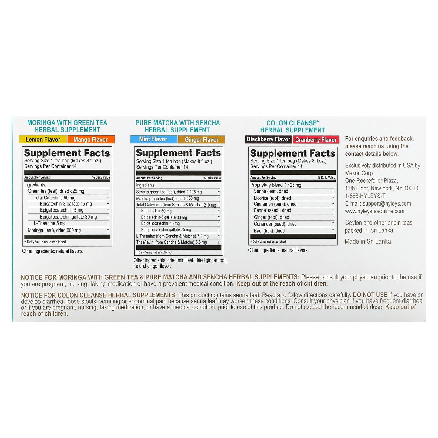 14-Day Hyleys Tea Cleanse Kit for Weight Loss and Digestive Health - Image 2