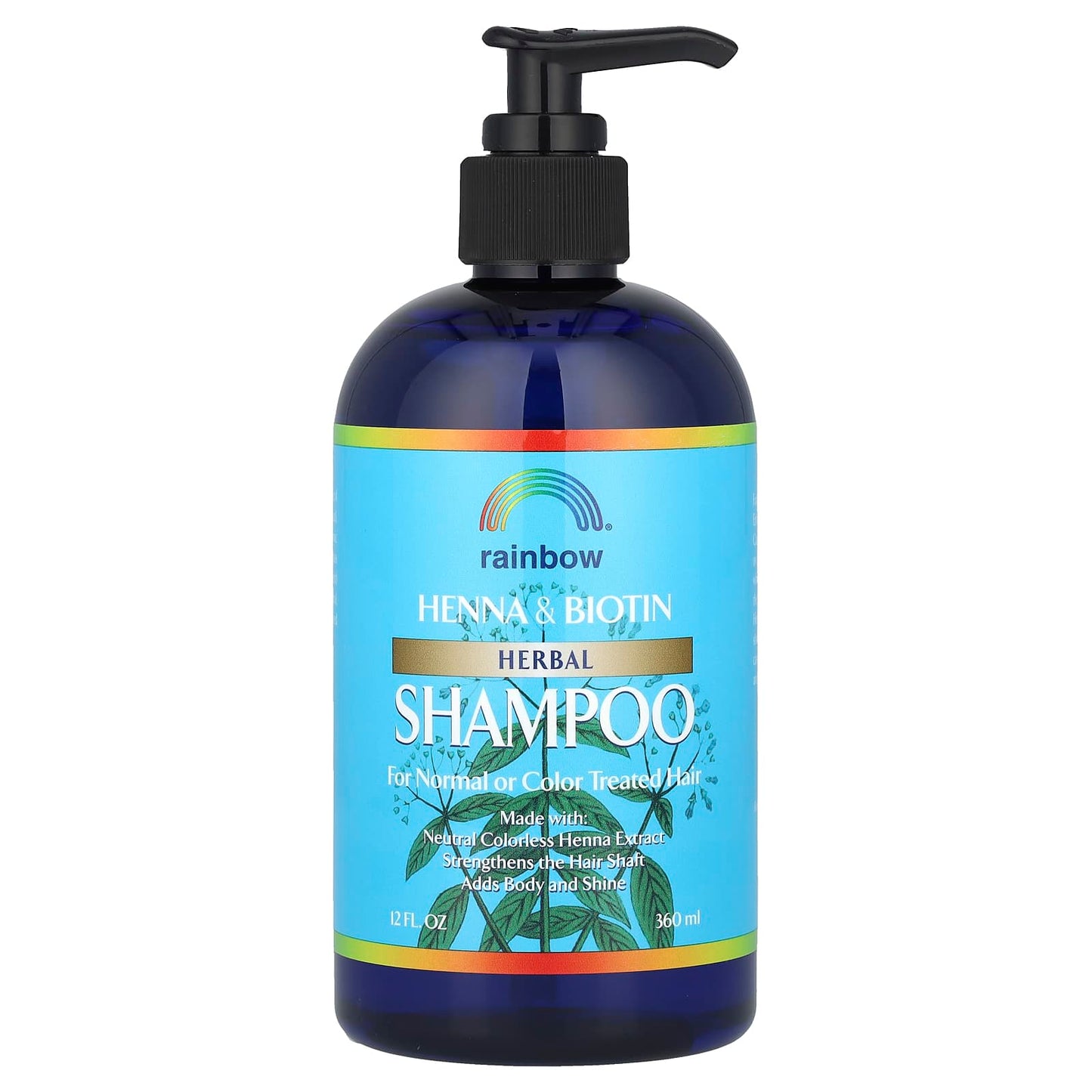 Rainbow Research, Henna & Biotin Herbal Shampoo, For Normal or Color Treated Hair, 12 fl oz (360 ml) - Image 1