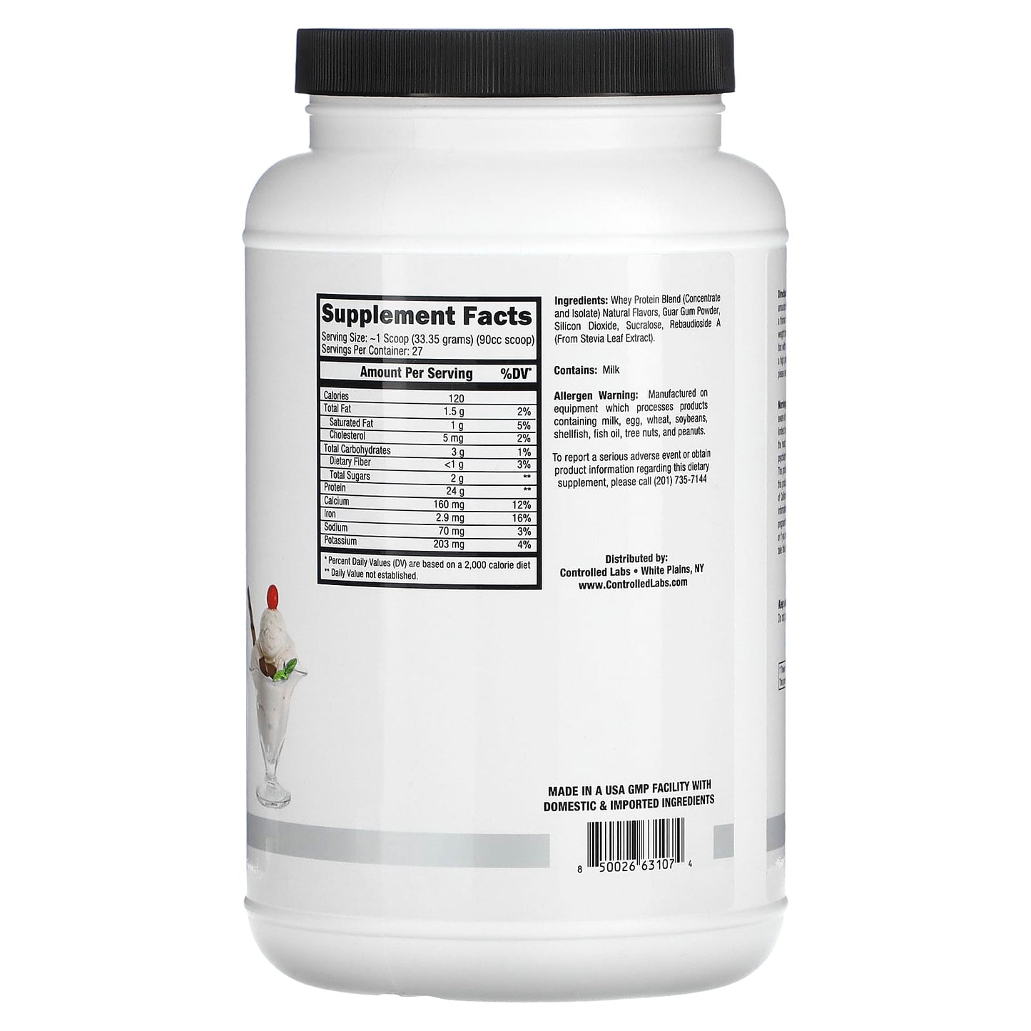 Controlled Labs Pro More Protein Matrix French Vanilla Ice Cream Sundae 1.98 lb - Image 2