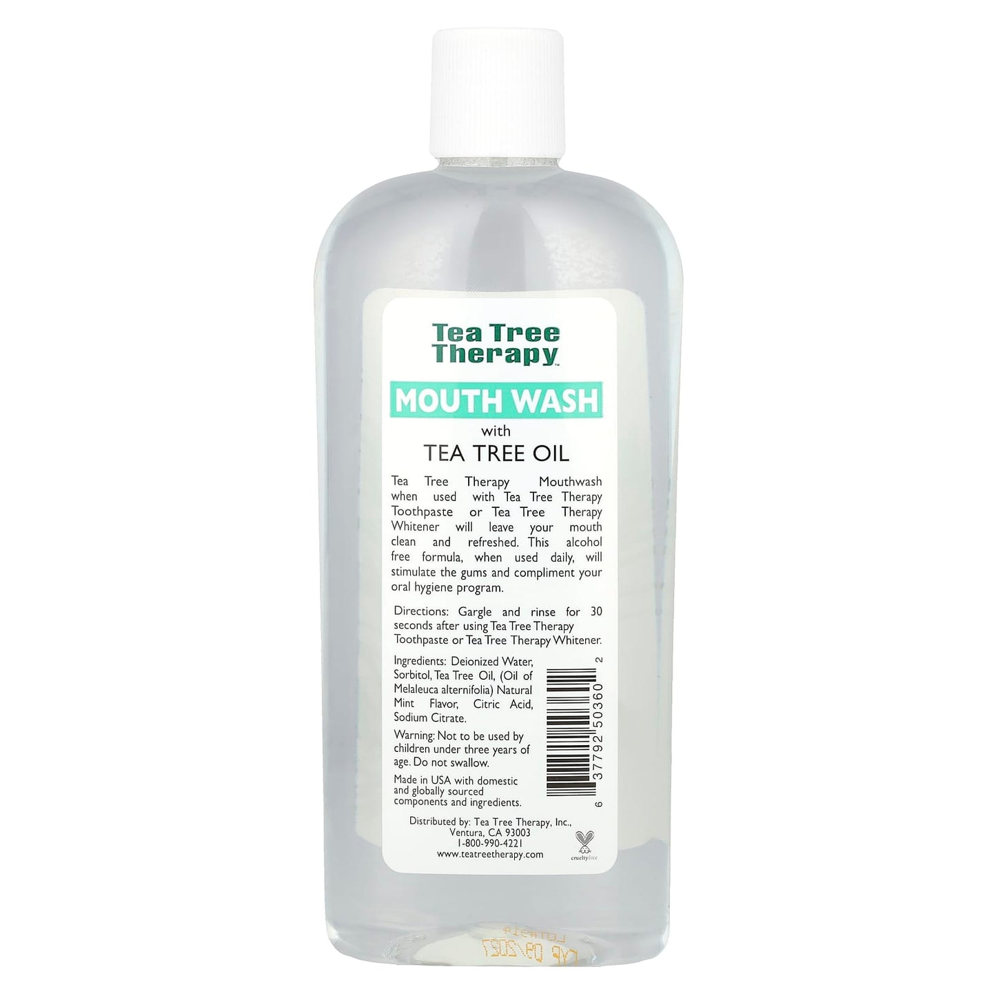 Tea Tree Therapy, Mouthwash with Tea Tree Oil, Alcohol Free, Natural Fresh, 12 fl oz (354 ml) - Image 2