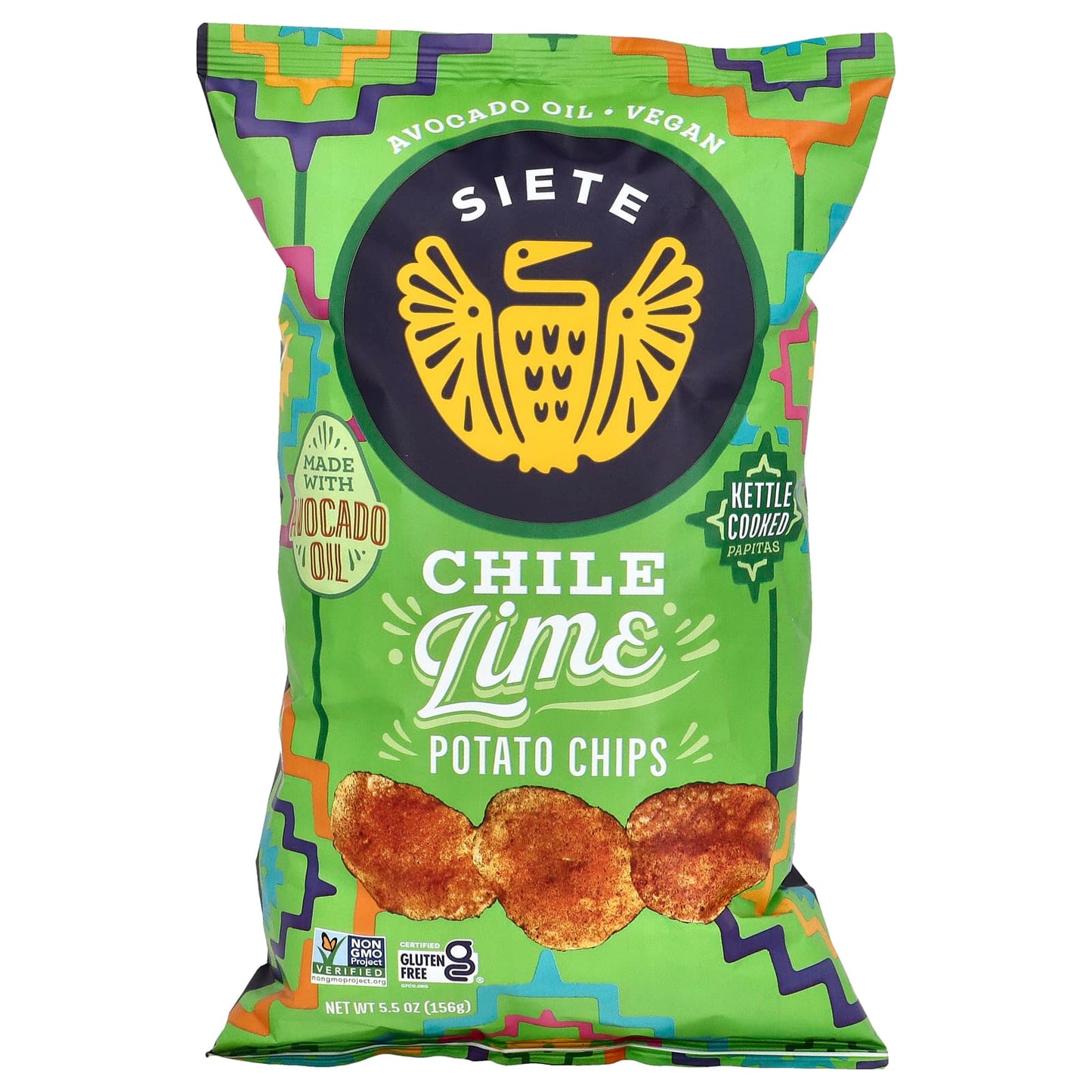 Siete, Potato Chips, Chile Lime, 5.5 oz (156 g) - Image 1