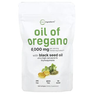 Oil of Oregano with Black Seed Oil Softgels by Micro Ingredients