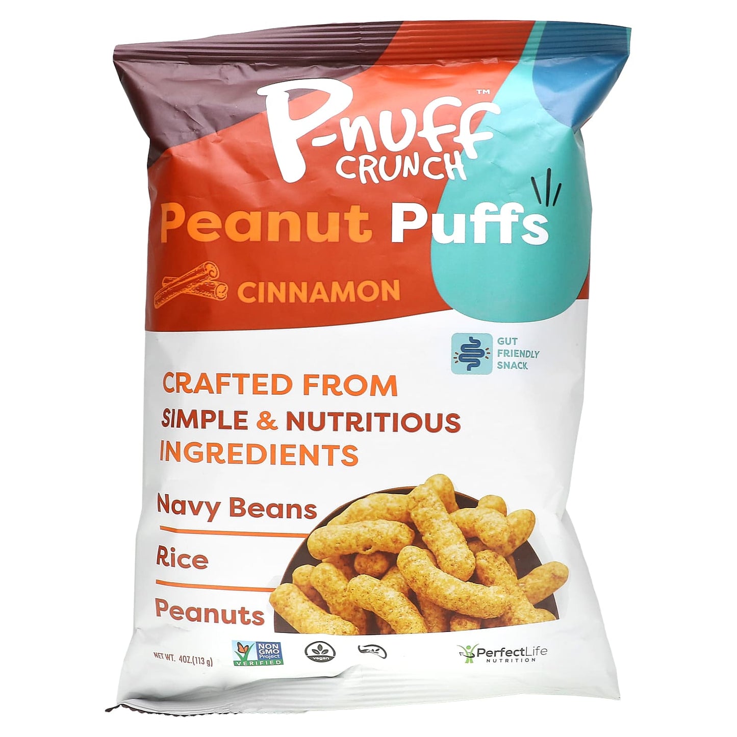 P-Nuff, Crunch, Peanut Puffs, Cinnamon, 4 oz (113 g) - Image 1
