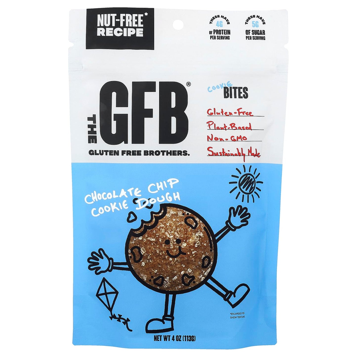 The GFB, Cookie Bites, Chocolate Chip Cookie Dough, 4 oz (113 g) - Image 1