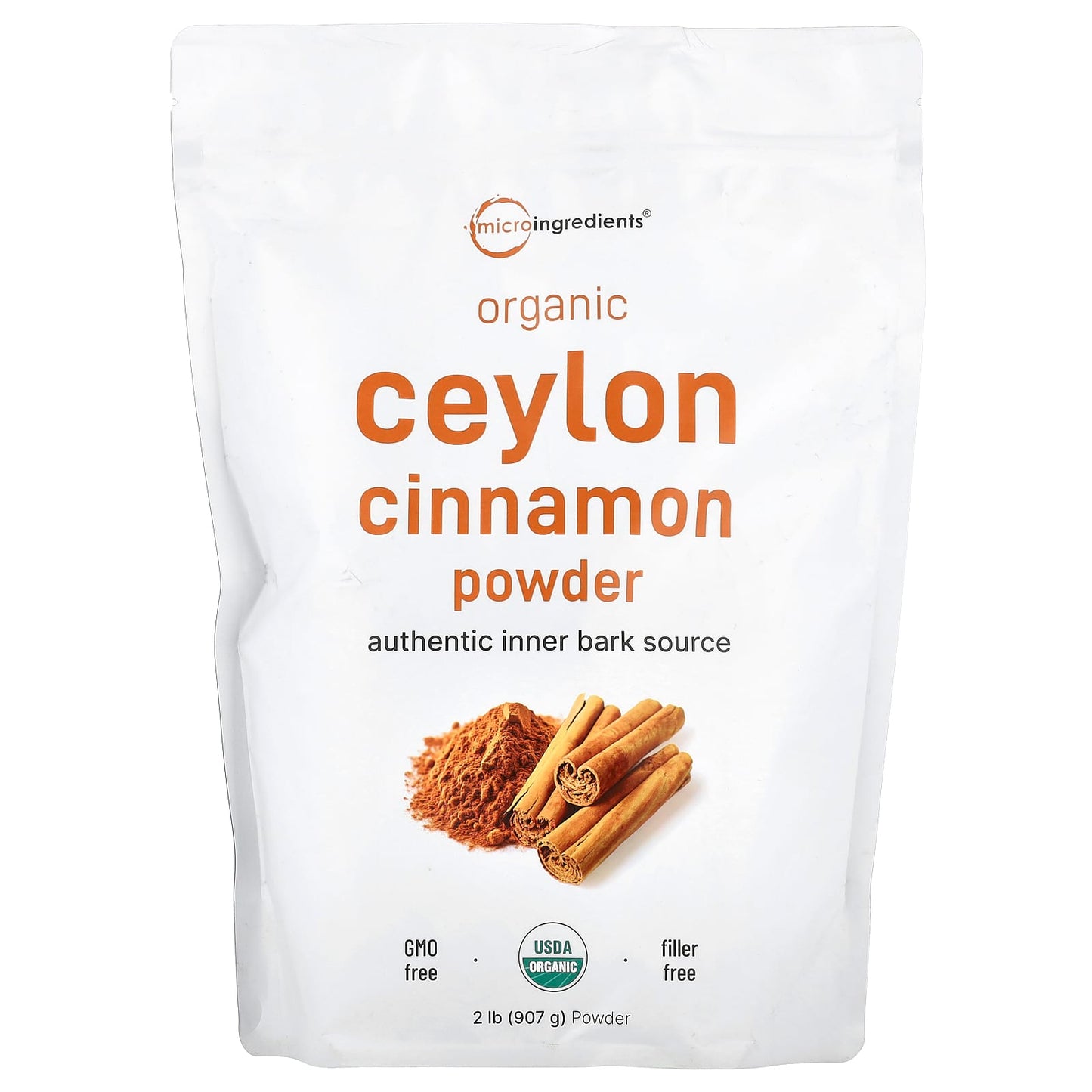 Micro Ingredients, Organic Ceylon Cinnamon Powder, 2 lb (907 g) - Image 1
