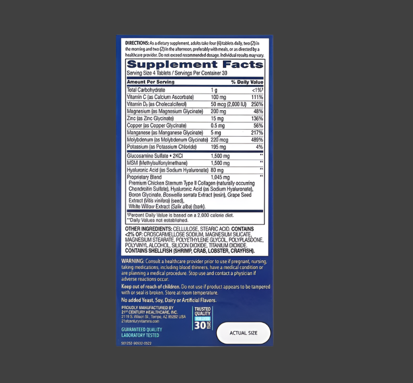 21st Century, Arthri-Flex Advantage + Vitamin D3, 120 Coated Tablets