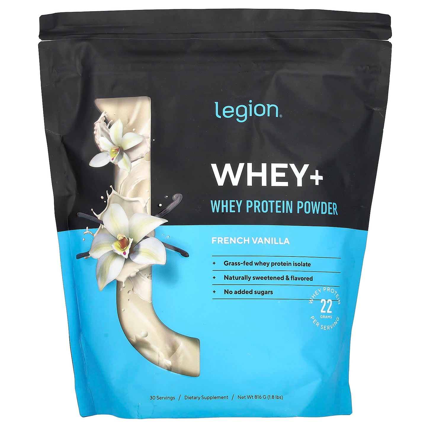 Legion Athletics, Whey+, Whey Protein Powder, French Vanilla, 1.8 lbs (816 g) - Image 1