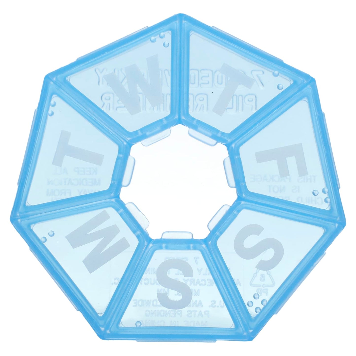 Ezy Dose 7 Sided Weekly Pill Reminder Organizer - Stay on Track! - Image 1