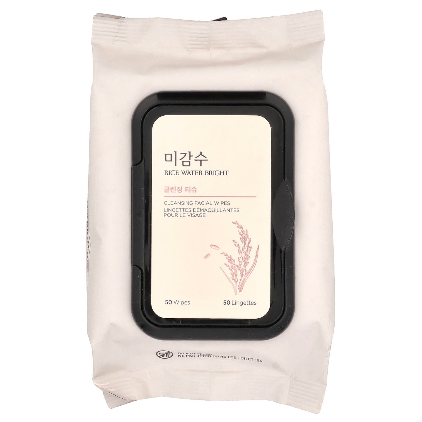 The Face Shop, Rice Water Bright, Cleansing Facial Wipes, 50 Wipes - Image 1