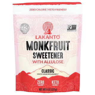 Zero-Calorie Keto Friendly Monk Fruit Sweetener by Lakanto, 8 oz