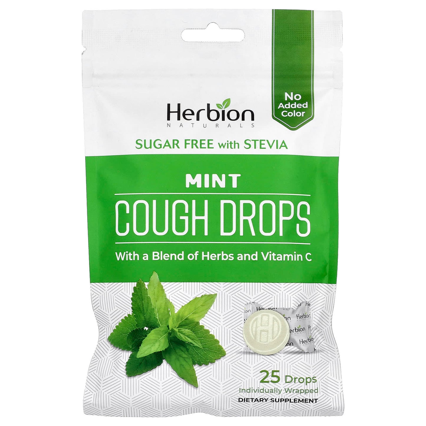 Herbion Naturals Sugar-Free Cough Drops with Stevia & Menthol - Image 1
