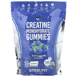 SteelFit Creatine Monohydrate Gummies - Blue Raspberry, 120 Count