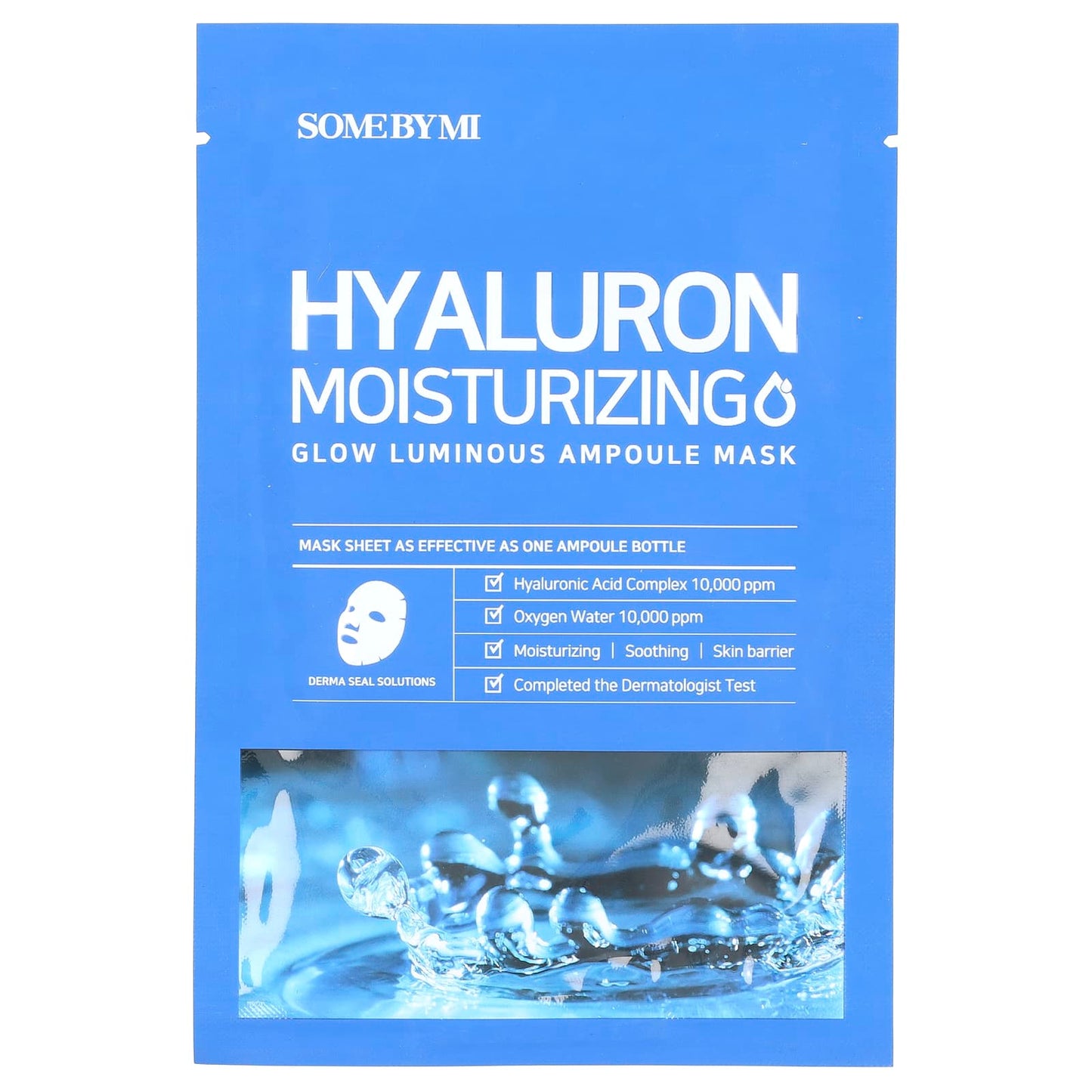SOME BY MI, Hyaluron Moisturizing, Glow Luminous Ampoule Beauty Mask , 1 Sheet Mask, 0.88 oz (25 g) - Image 1