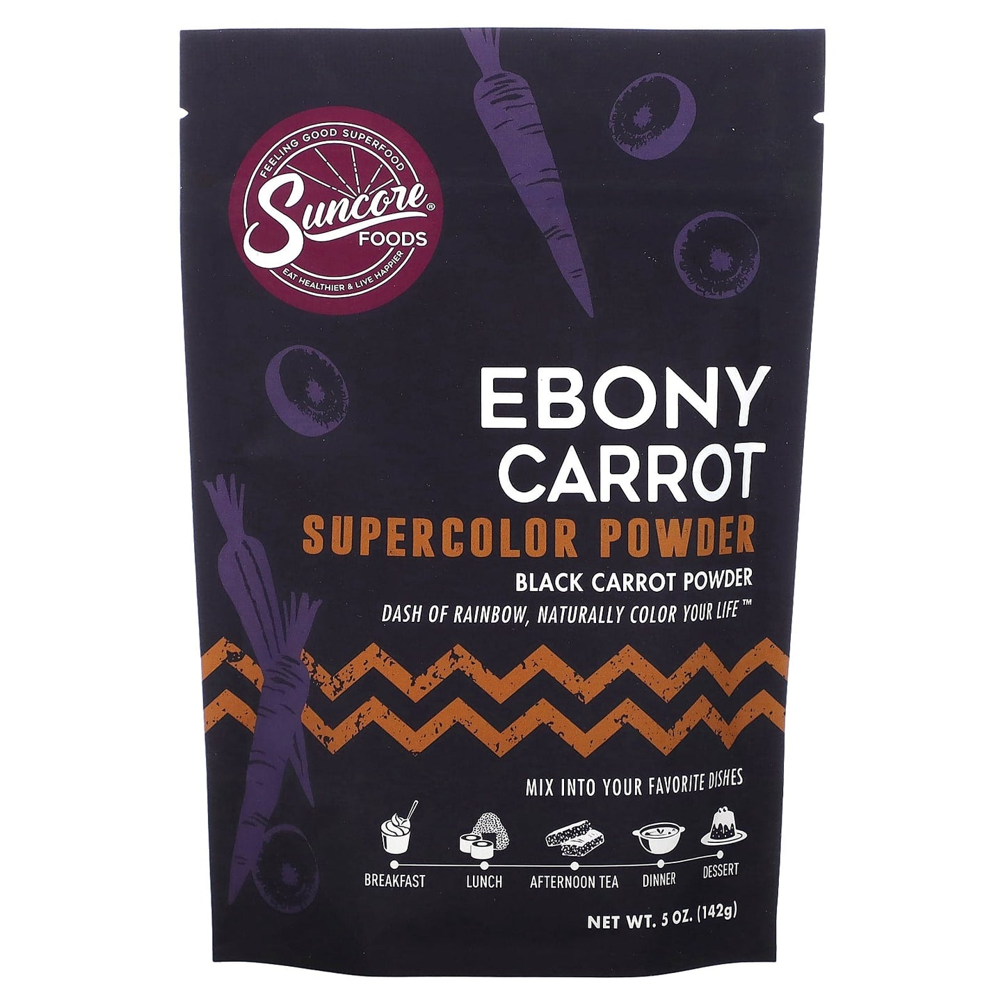 Suncore Foods, Ebony Carrot, Supercolor Powder, 5 oz. (142 g) - Image 1