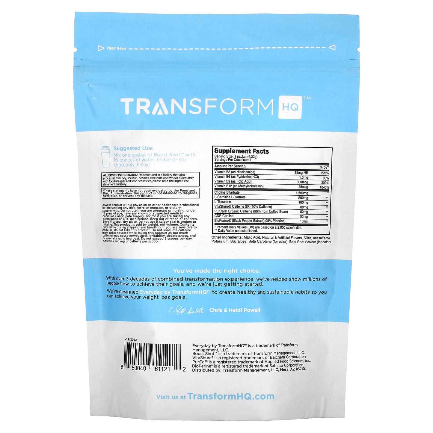 TransformHQ, Everyday, Boost Shot, Peach Mango, 1.1 oz (30.24 g) - Image 2