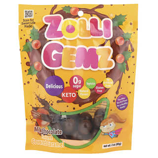 Sugar-Free Milk Chocolate Caramel Zolli Gemz Treats | Healthy Smile After Meals