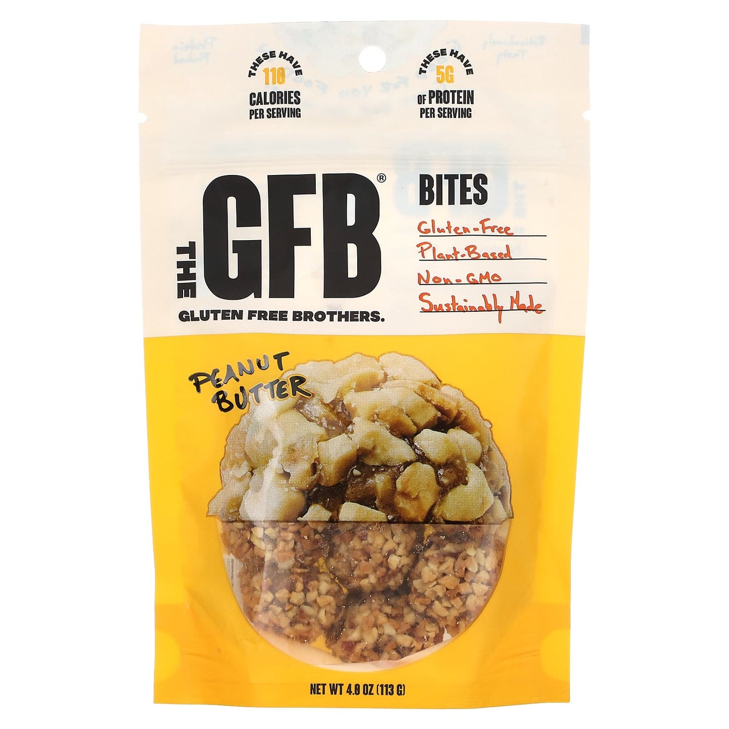 The GFB, Gluten Free Bites, Peanut Butter, 4 oz (113 g) - Image 1