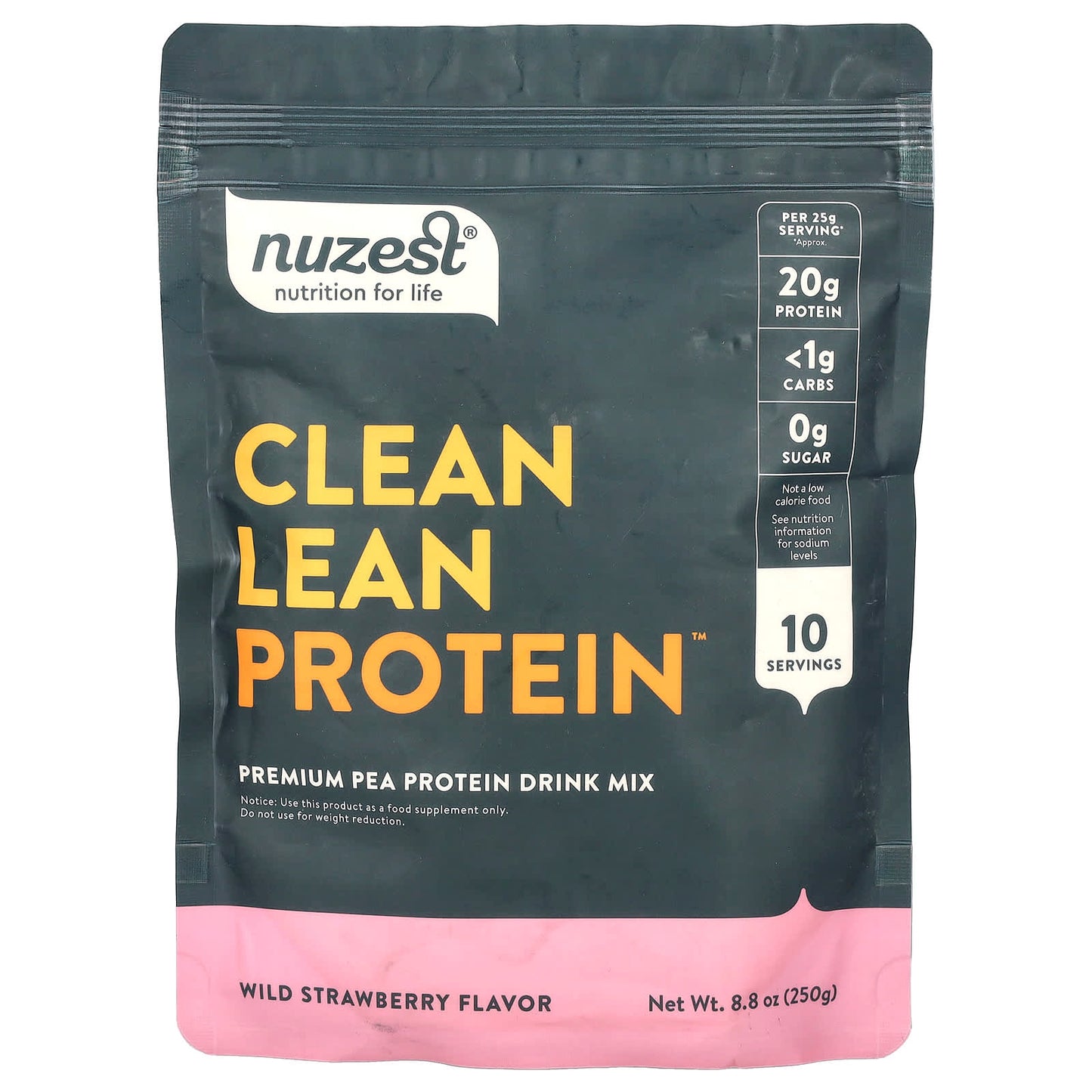 Nuzest, Clean Lean Protein, Wild Strawberry, 8.8 oz (250 g) - Image 1