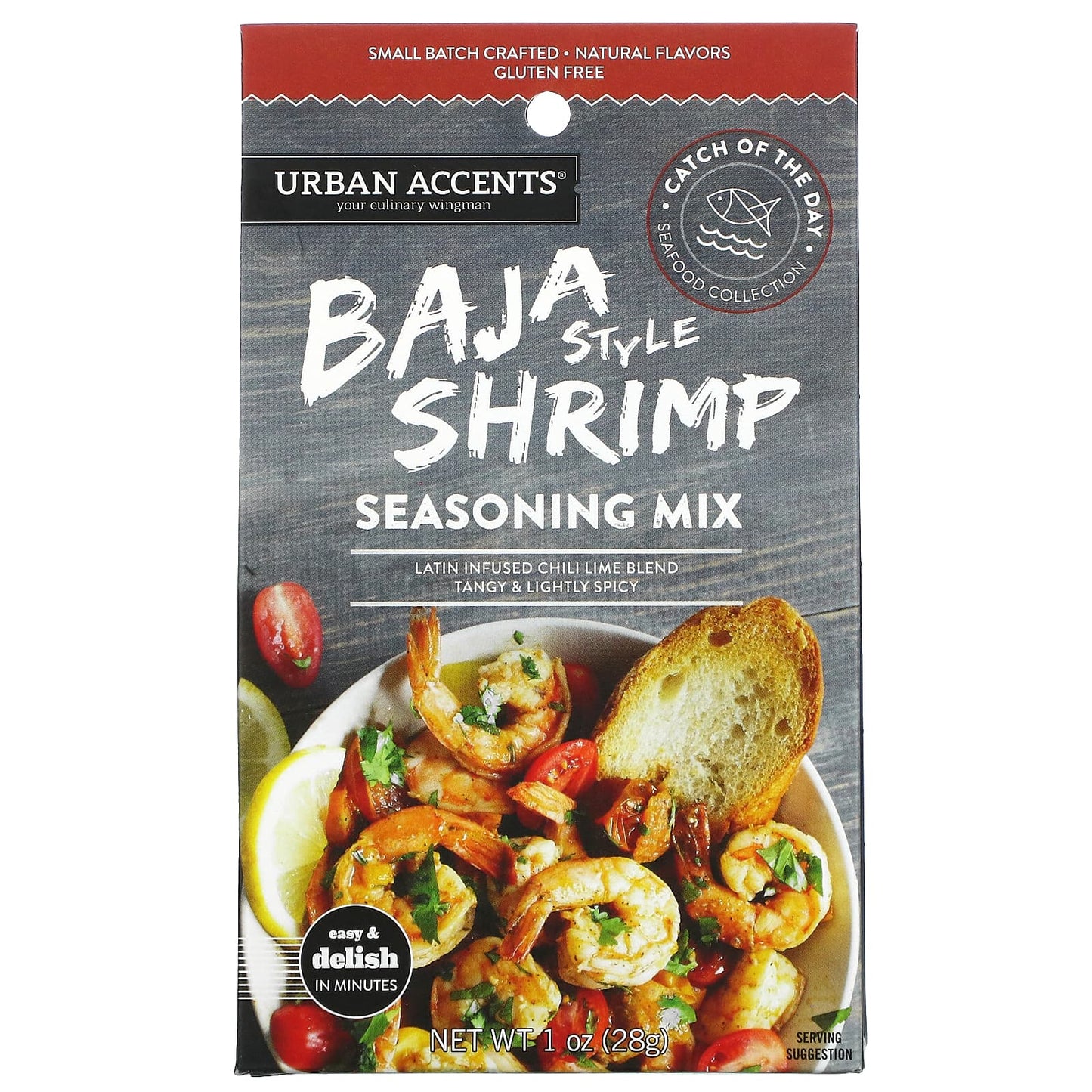 Urban Accents, Baja Style Shrimp Seasoning Mix, 1 oz (28 g) - Image 1
