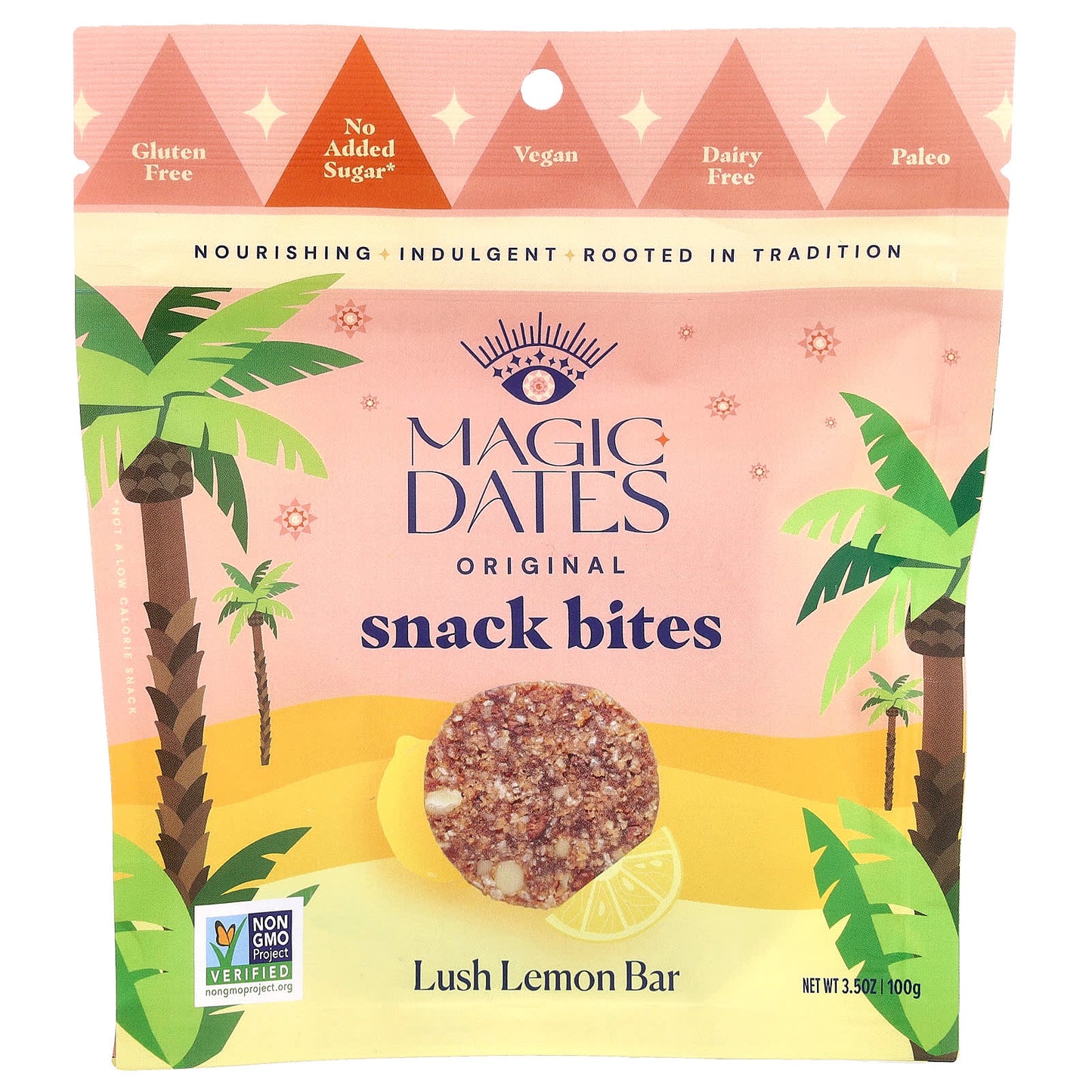 MAGICDATES, Original Snack Bites, Lush Lemon Bar, 3.5 oz (100 g) - Image 1