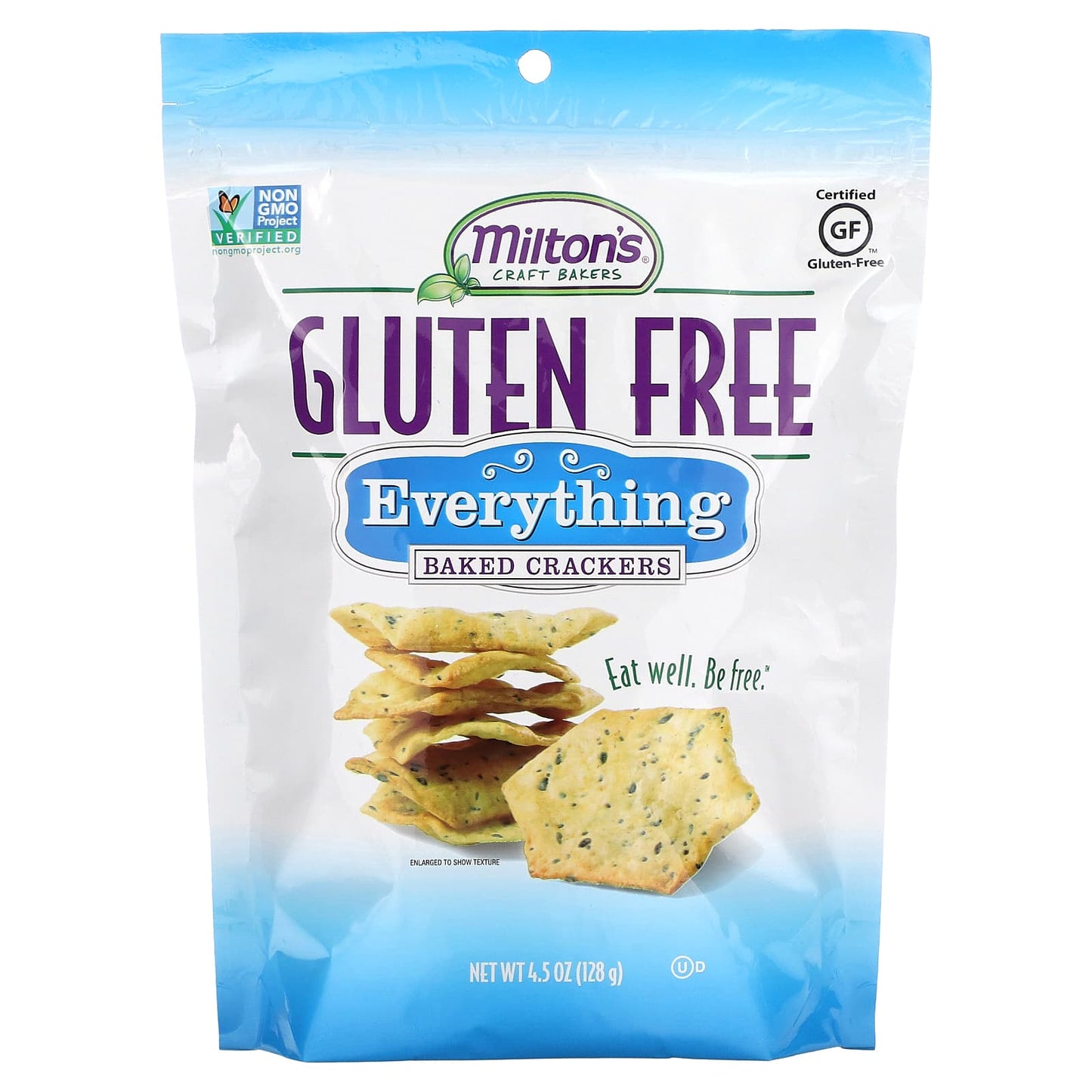 Milton's Craft Bakers, Gluten Free Baked Crackers, Everything, 4.5 oz (128 g) - Image 1