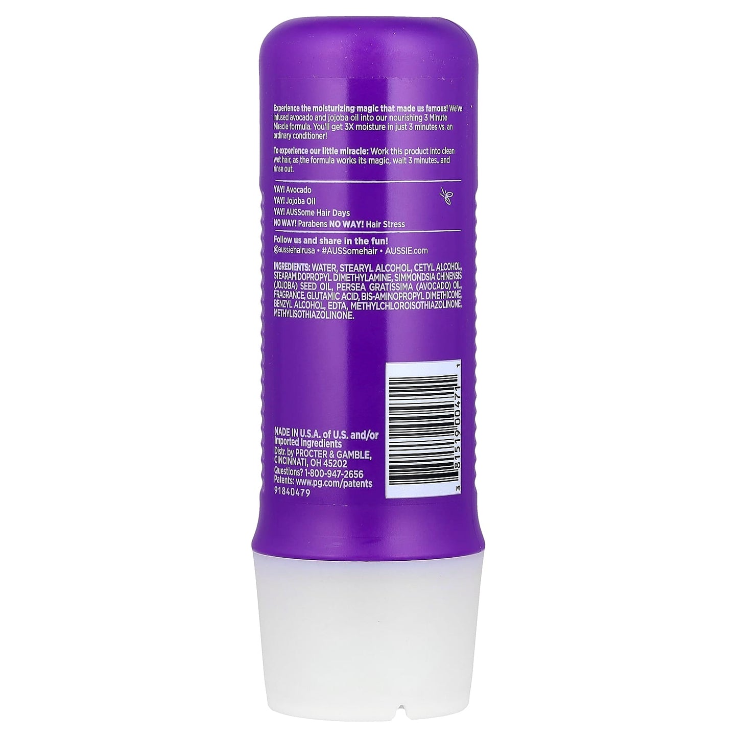 Aussie 3 Minute Miracle Moist Deep Conditioner with Avocado & Jojoba Oil - Image 2