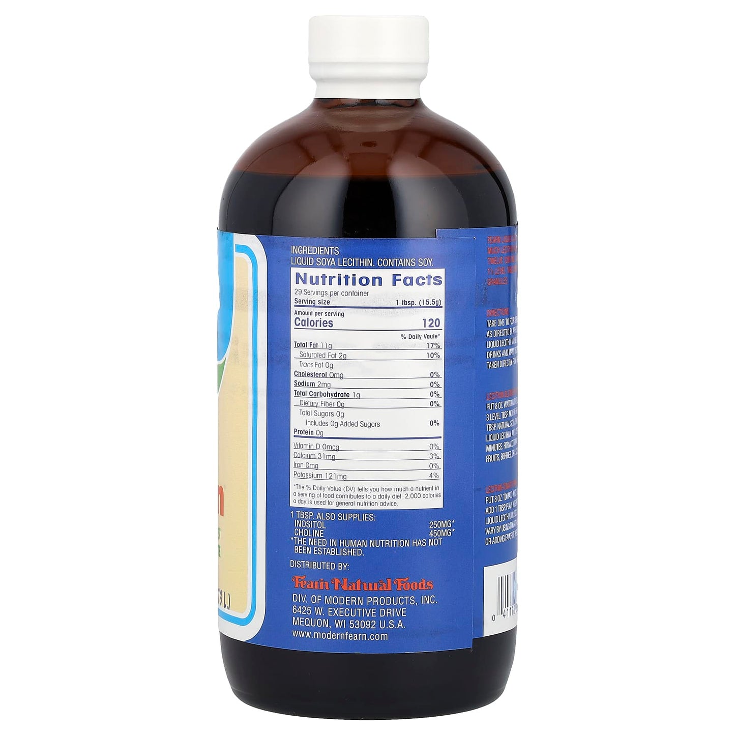 Fearn Natural Liquid Lecithin for Brain Health & Weight Loss, 473ml - Image 2