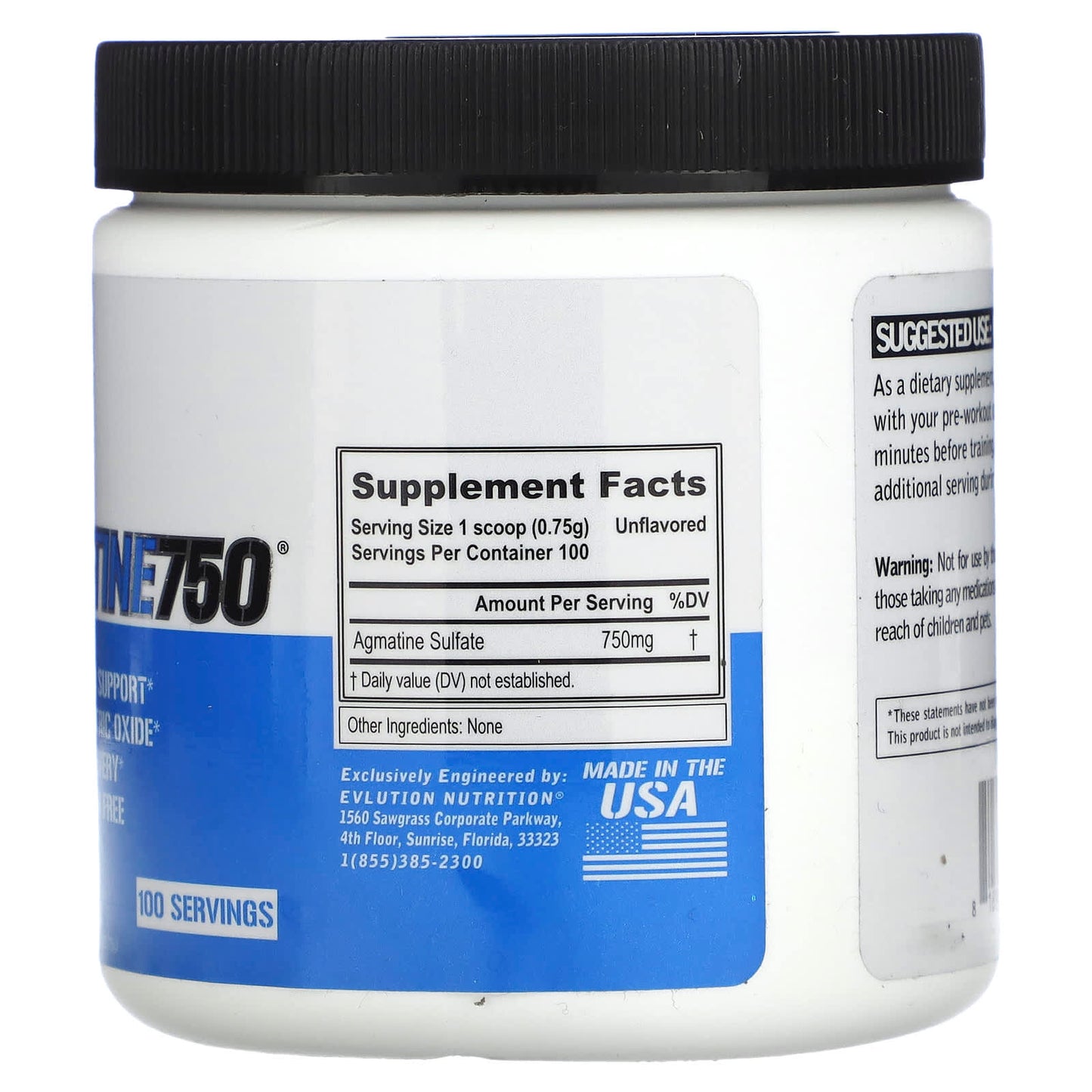 <span>EVLution Nutrition Agmatine 750 - Performance Support Supplement</span> - Image 2