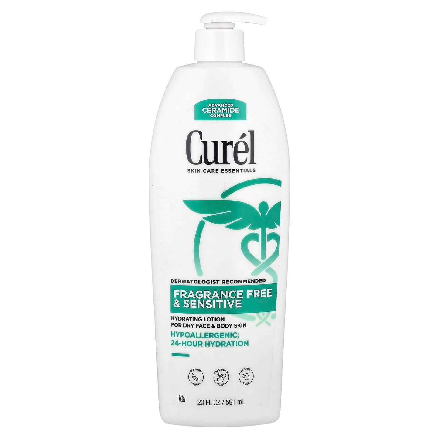 Curel Hydrating Lotion for Dry Skin - Fragrance Free, 20 fl oz - Image 1