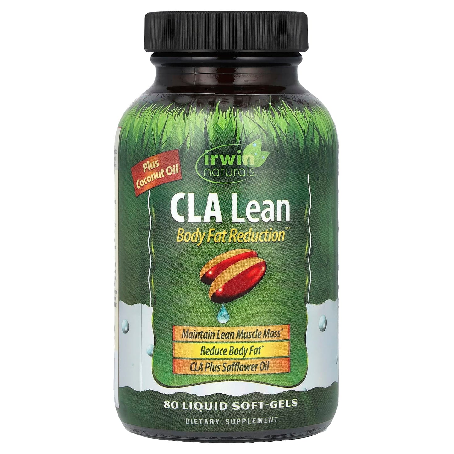 Irwin Naturals CLA Lean Body Fat Reduction Liquid Soft-Gels 80 Count - Image 1