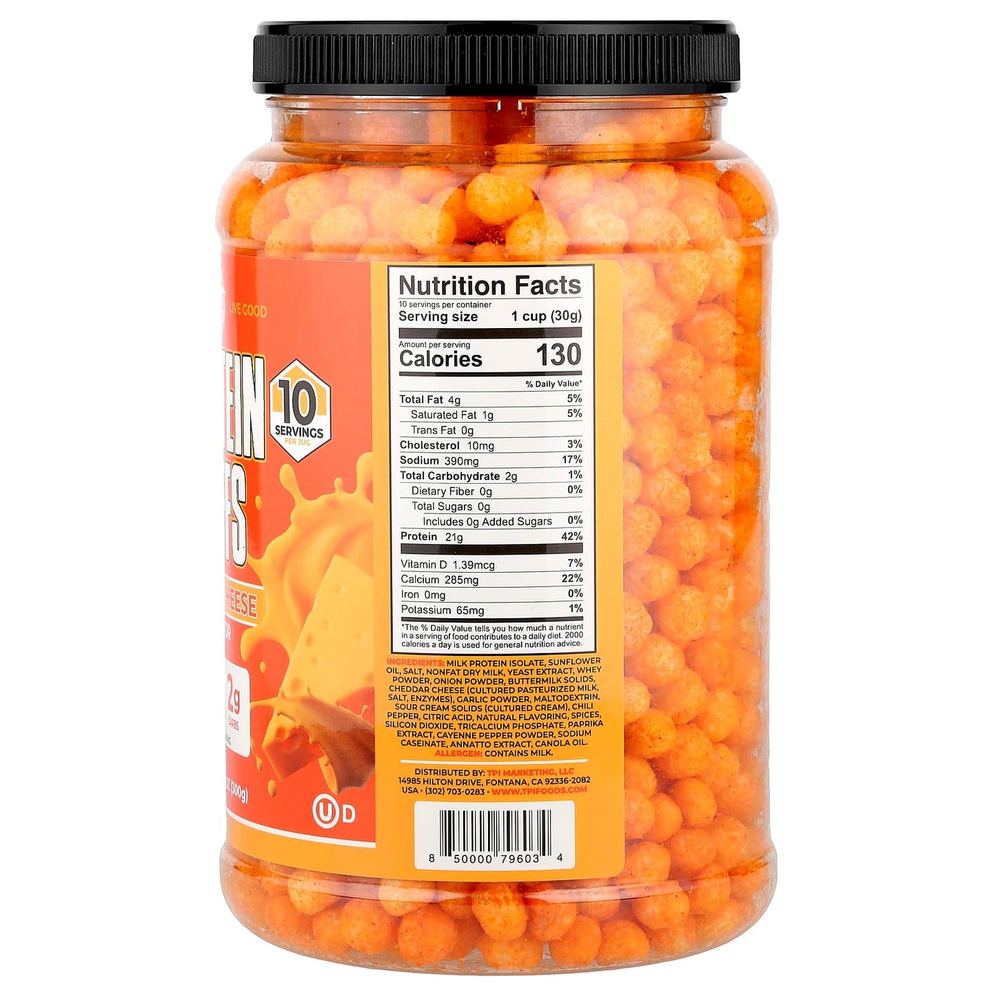 Twin Peaks, Protein Puffs, Nacho Cheese, 10.6 oz (300 g) - Image 2