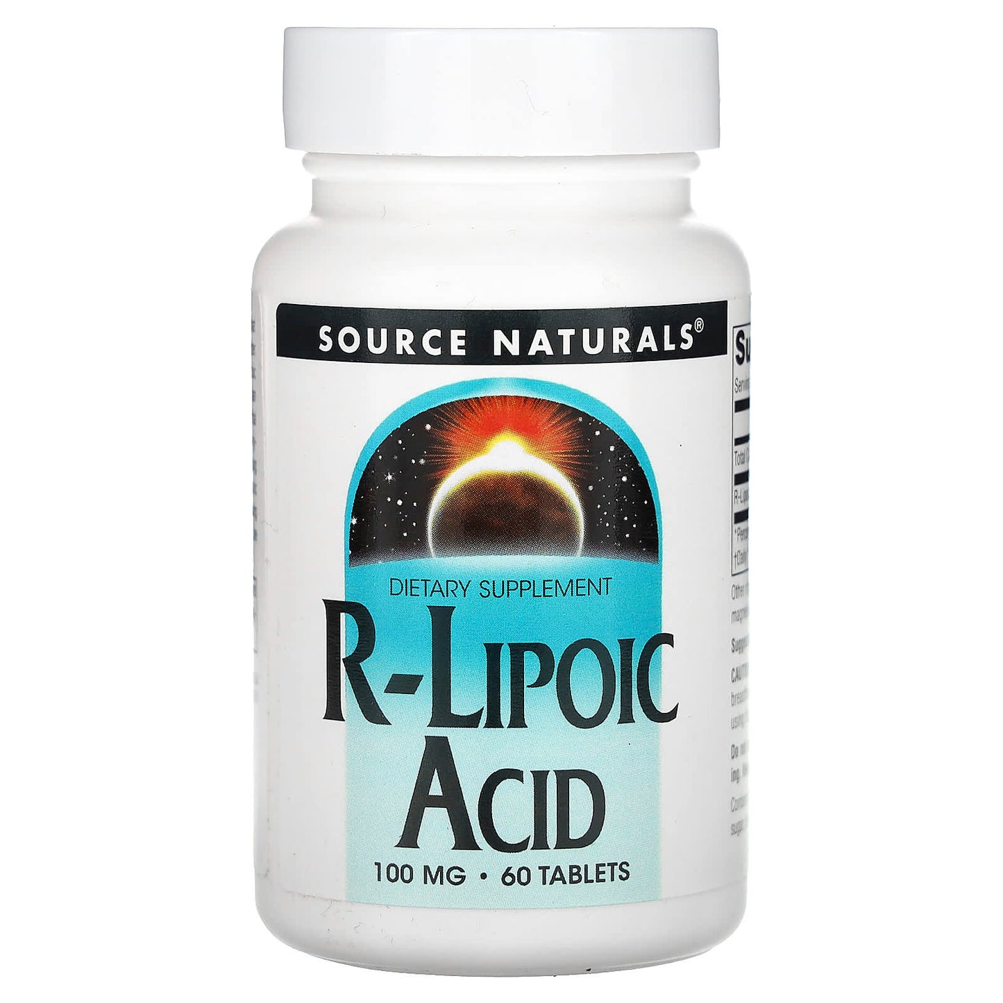 Source Naturals, R-Lipoic Acid, 100 mg, 60 Tablets - Image 1