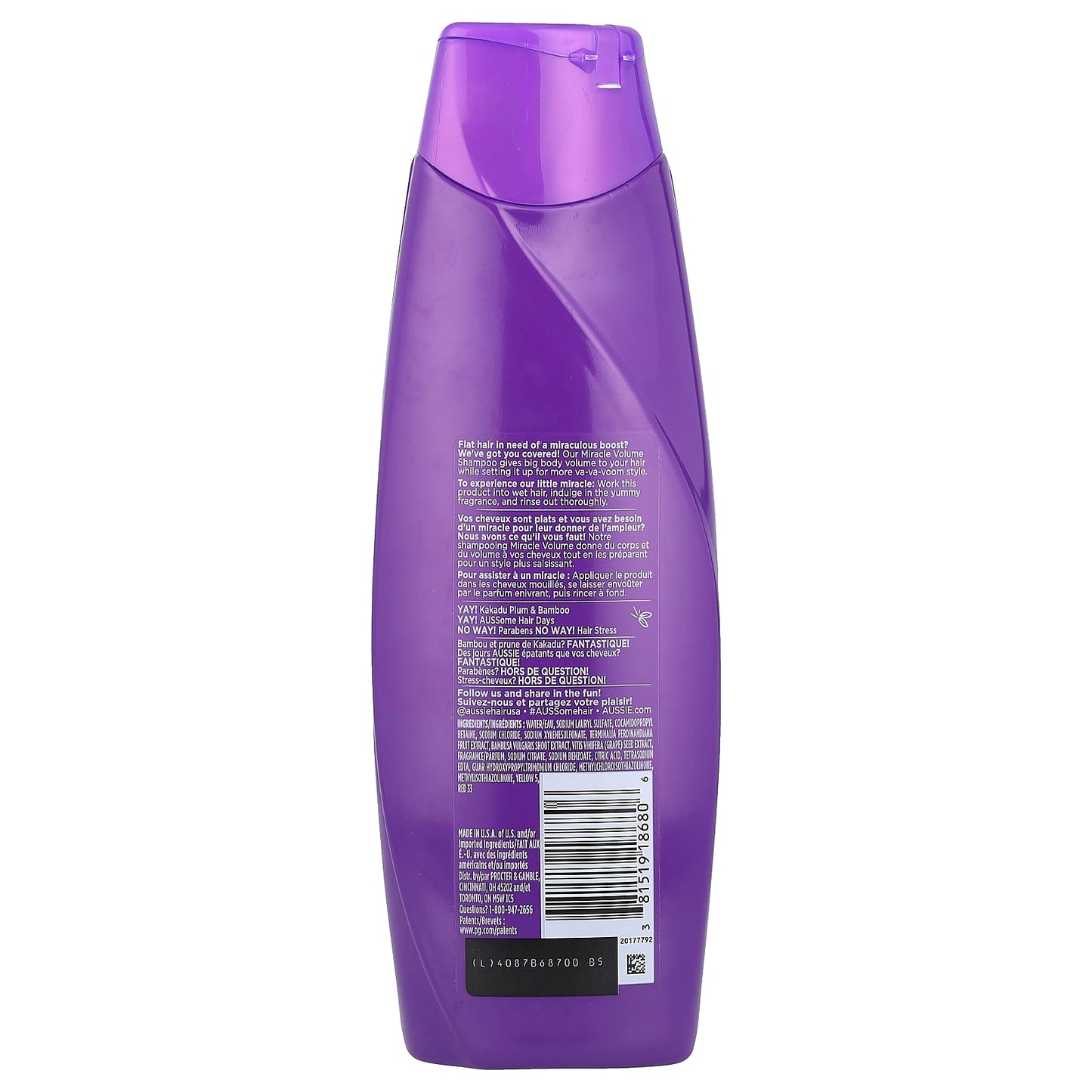 Aussie Miracle Volume Shampoo 12.1 fl oz - Big Hair, No Stress! - Image 2