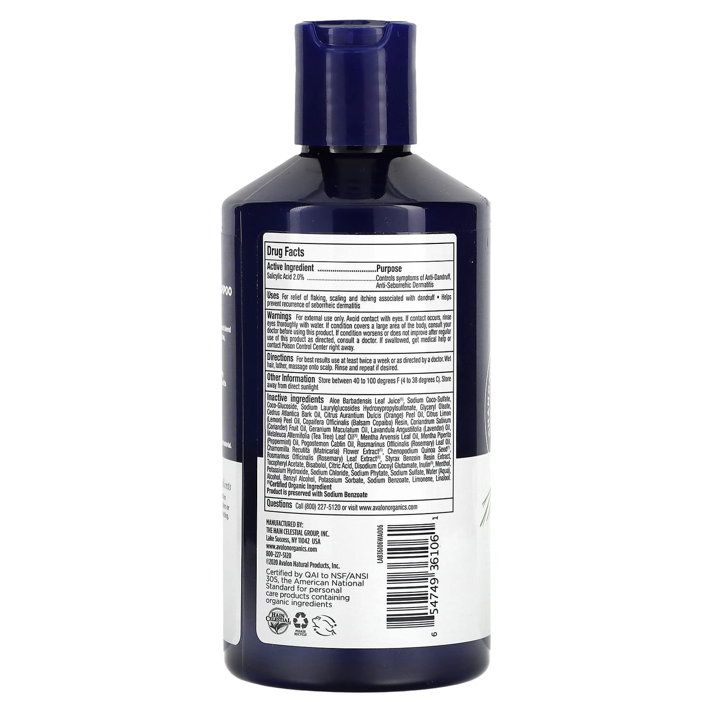 Natural Dandruff Relief with Avalon Organics Anti-Dandruff Shampoo - Image 2