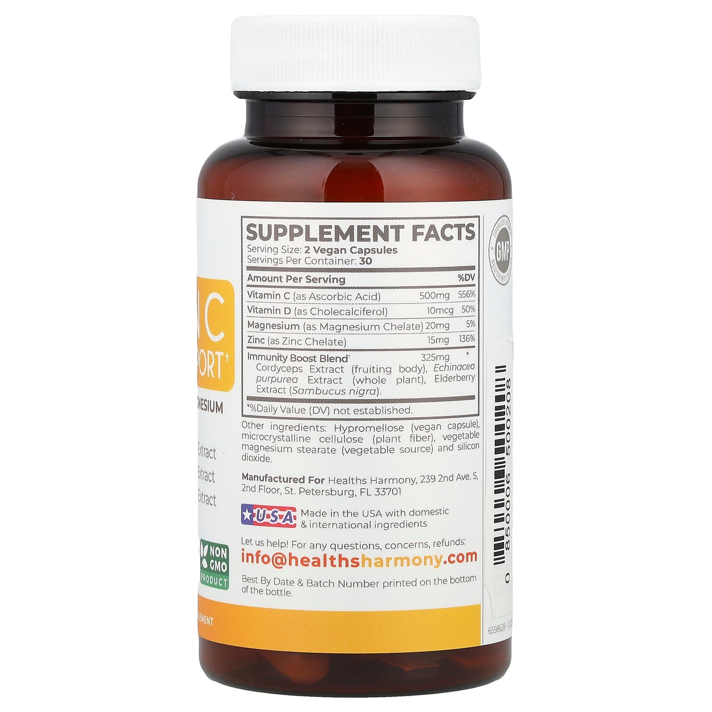 Boost Immunity with Healths Harmony Vitamin C Immune Support Capsules - Image 2