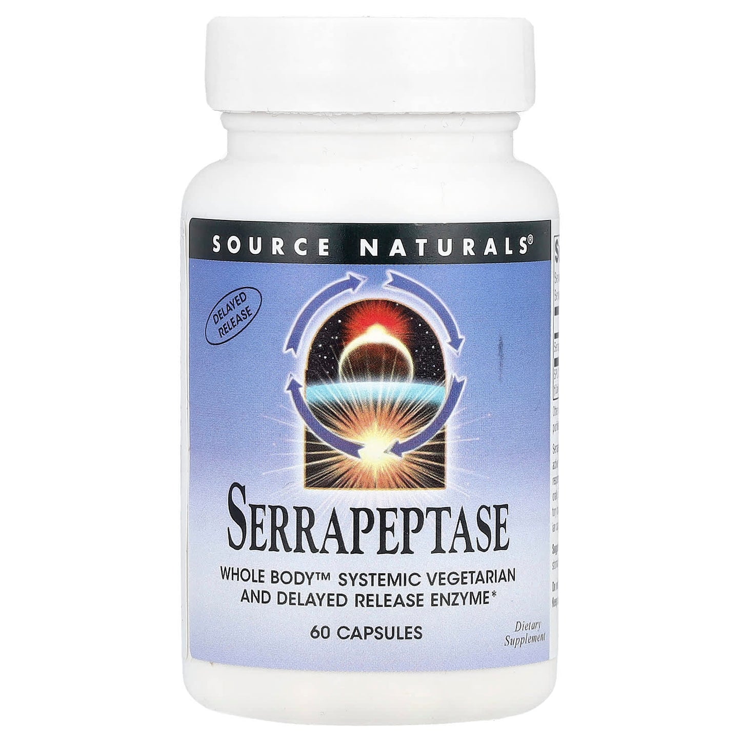Source Naturals, Serrapeptase, 60 Capsules (60,000 SPU Per Capsule) - Image 1