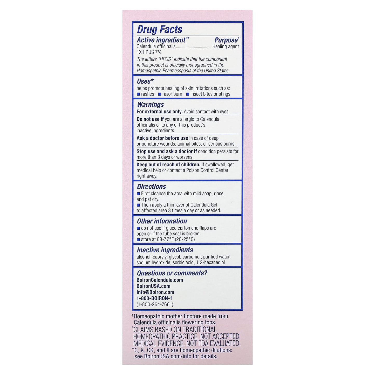 Boiron Calendula Gel - Soothing Skin Irritations & Burns - Image 2