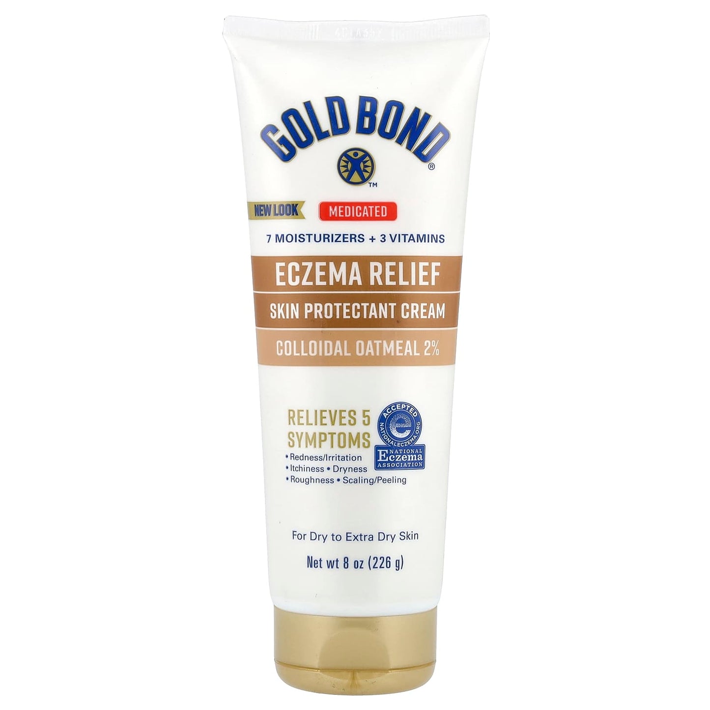 Gold Bond Eczema Relief Cream, Fast Dry Skin Protection, 8oz - Image 1
