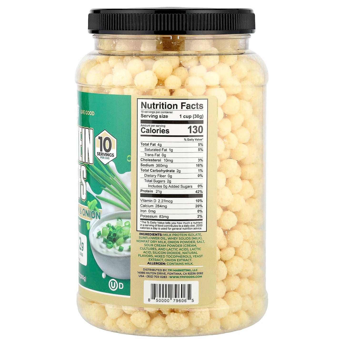 Twin Peaks, Protein Puffs, Sour Cream & Onion, 10.6 oz (300 g) - Image 2