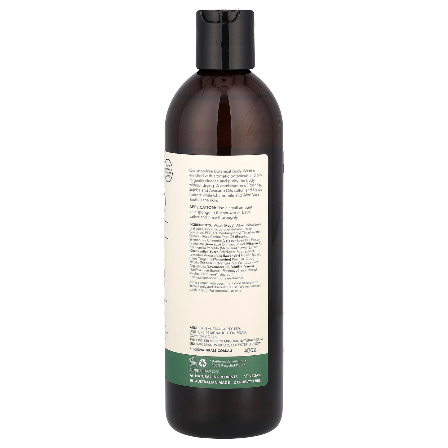 Sukin, Signature, Botanical Body Wash, 16.9 fl oz (500 ml) - Image 2