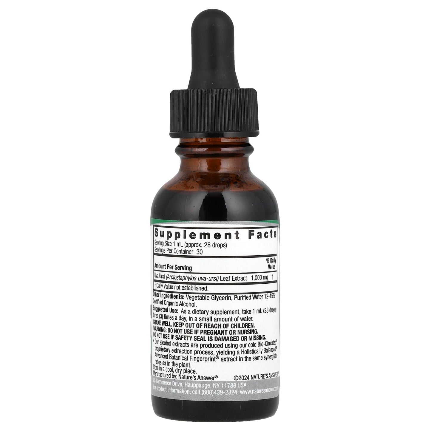 Nature's Answer, Uva Ursi Extract, Low Alcohol, 1,000 mg, 1 fl oz (30 ml) - Image 2