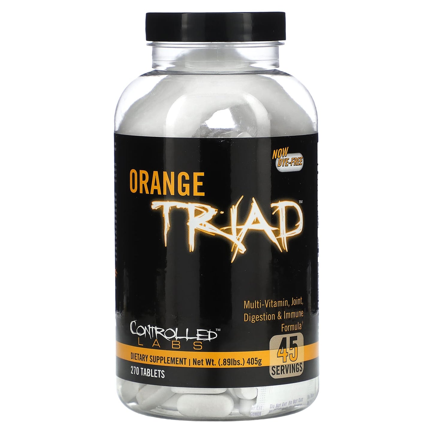Controlled Labs Orange Triad Multi-Vitamin Formula, 45 Servings, 270 Tablets - Image 1