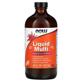NOW Foods Tropical Orange Liquid Multi Vitamin with Xylitol - 16 fl oz