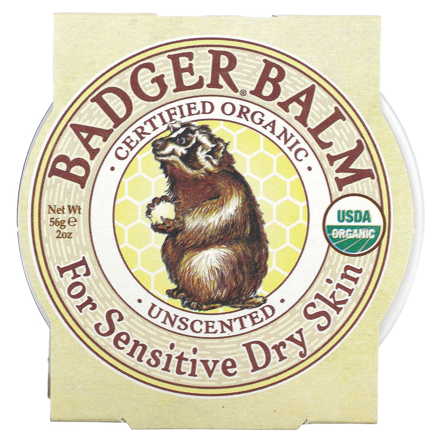 Badger Unscented Balm for Sensitive Dry Skin, 2 oz - Organic & Cruelty-Free - Image 2