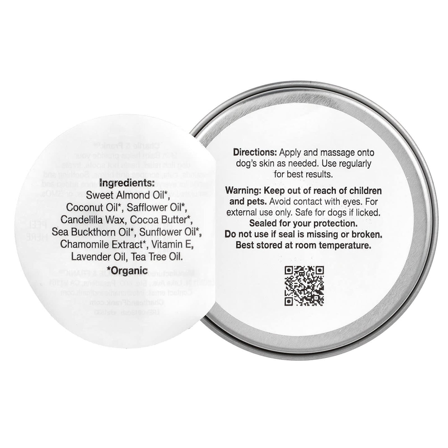 Charlie and Frank Dog Skin Balm, Heal Itchy Spots & Burns, 2 oz, Organic - Image 2