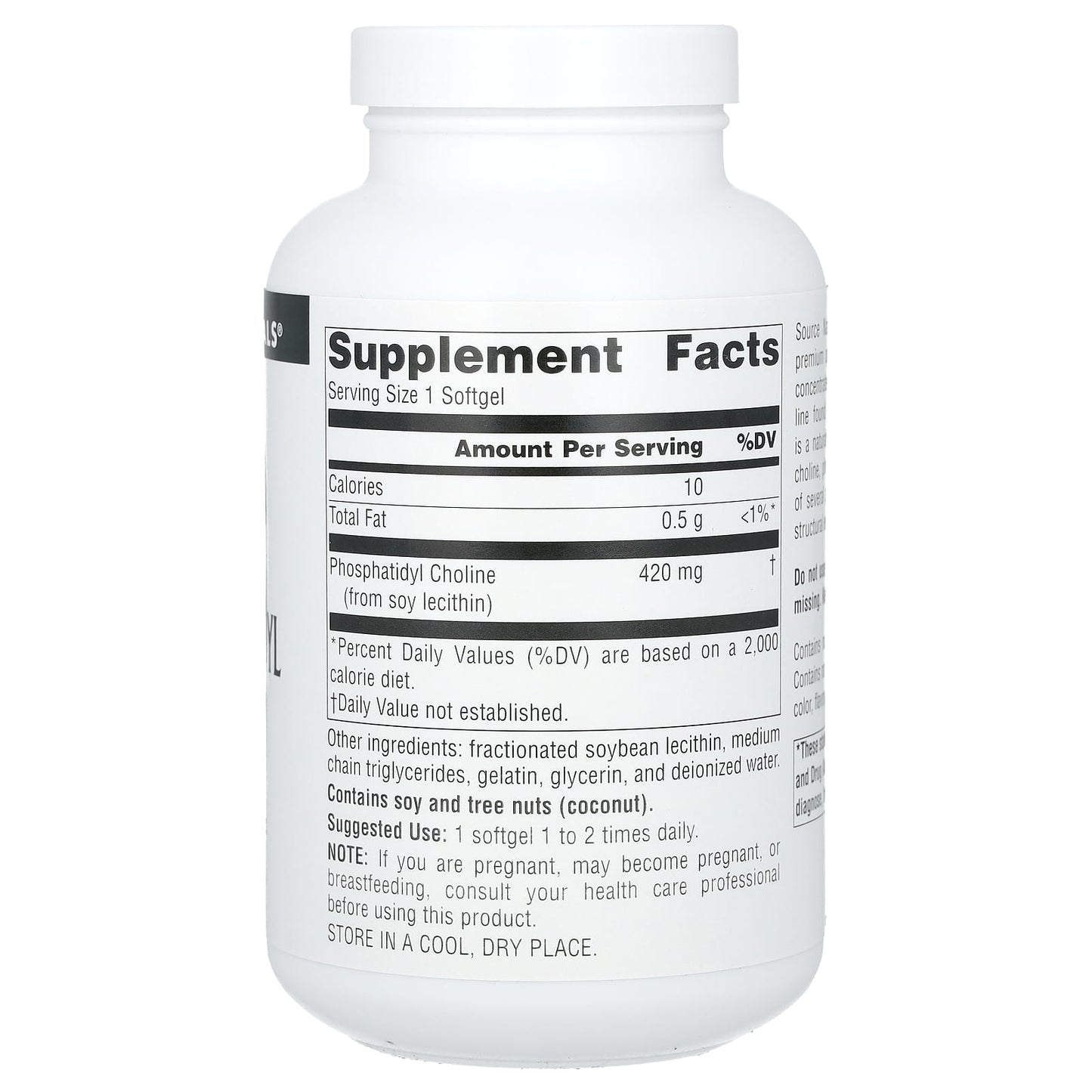 Source Naturals, Phosphatidyl Choline, 420 mg, 180 Softgels - Image 2