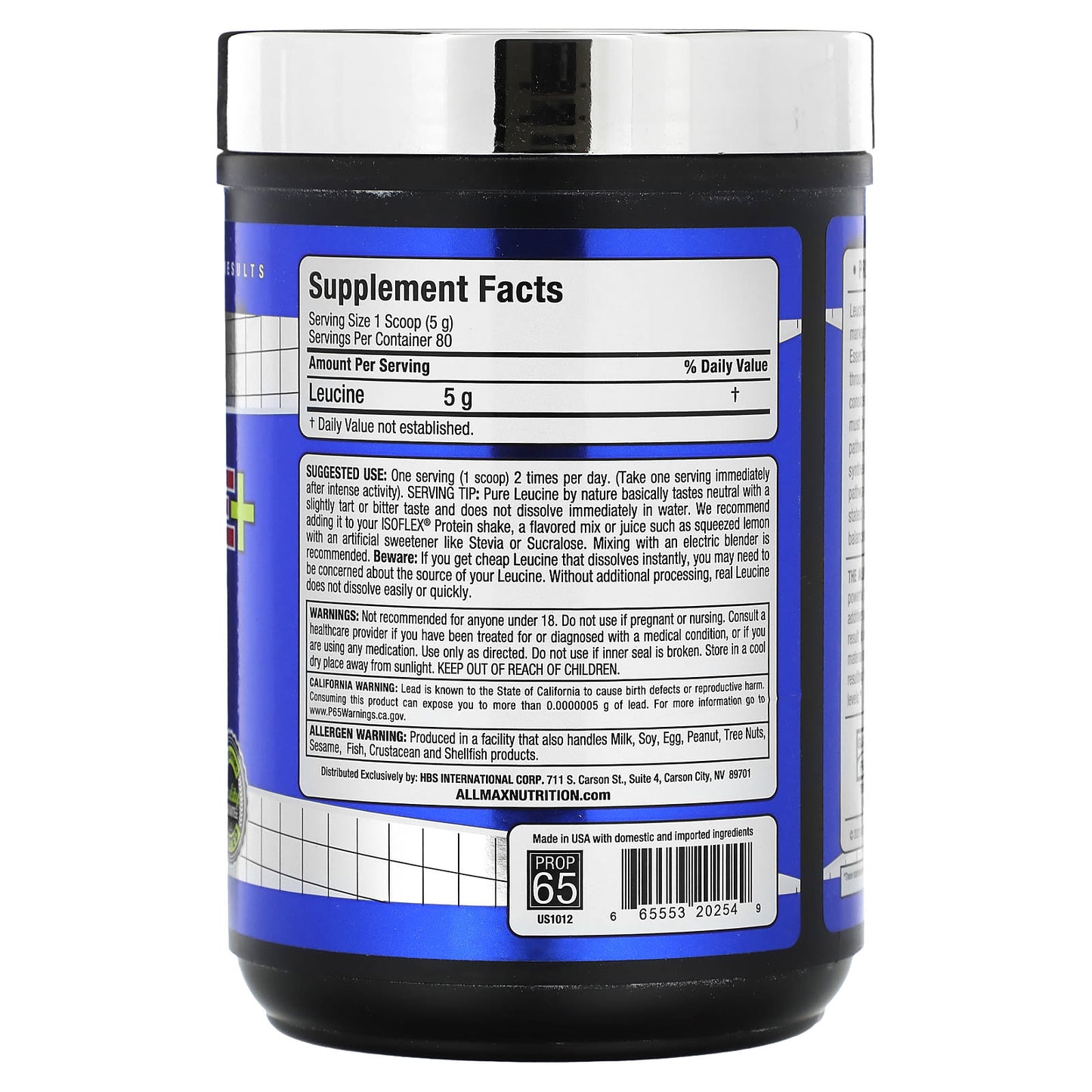 Build Lean Muscle with Pure Leucine+ by ALLMAX Essentials, 14.11 oz (400g) - Image 2